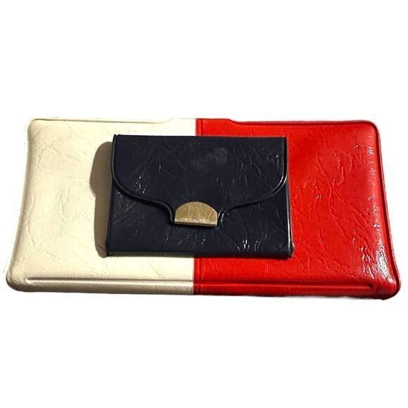 Vintage Vinyl Wallet 1970's red, white and blue. Dart Mfg company Dallas Tx. - Picture 2 of 12